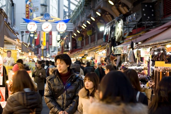 Primer día en Tokyo, Ueno, mercado de Ameyoko