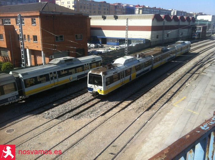 Vías del tren de acceso a Santander