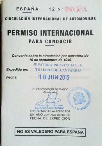 Carnet de concucir internacional