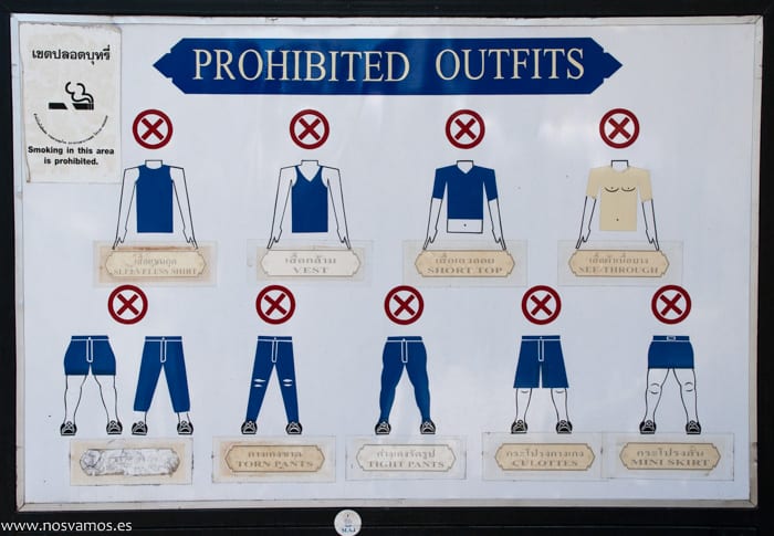 Información sobre la indumentaria necesaria — Bangkok, Tailandia