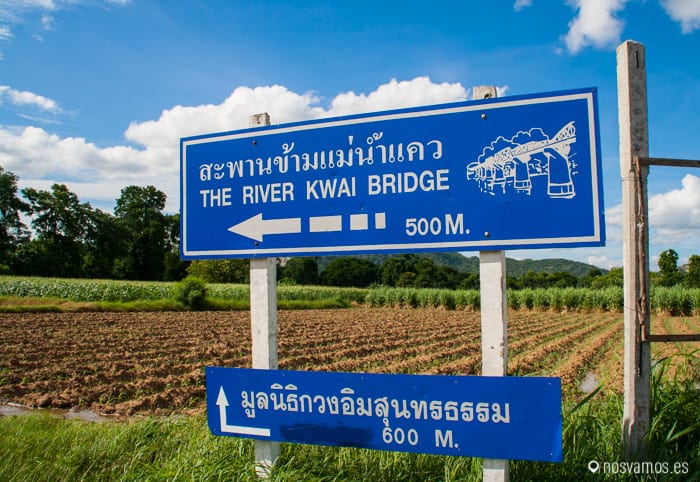 Indicaciones para llegar al Puente — Kanchanaburi, Tailandia