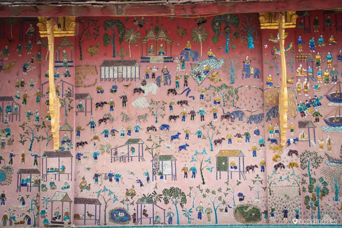 Detalle de la decoración de una de las cámaras © Juanjo Cacho — Luang Prabang, Laos