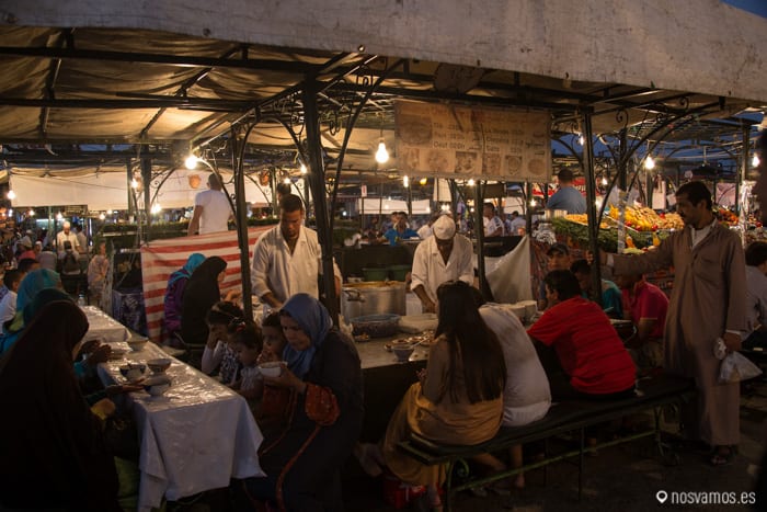 Nuestro puesto preferido para cenar  — Marrakech, Marruecos