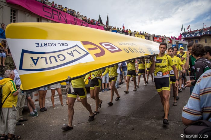 Orio llega con su trinera — San Sebastián, España