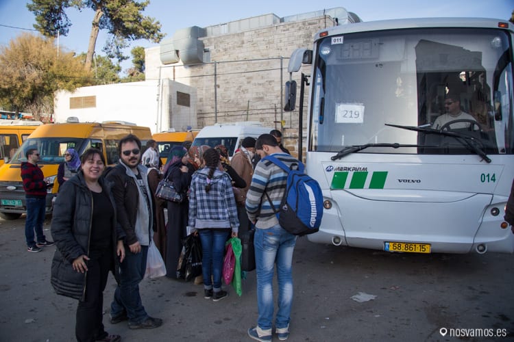 El transporte entre Israel y Palestina