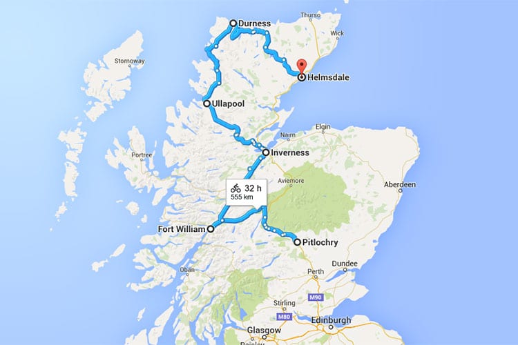 Ruta en bici por las Highlands