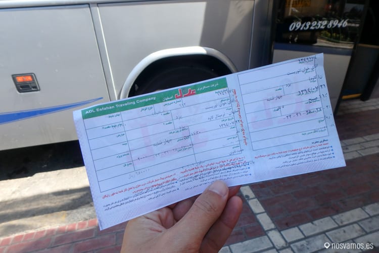 Billete de autobús, todo claro verdad? — Isfahan, Irán