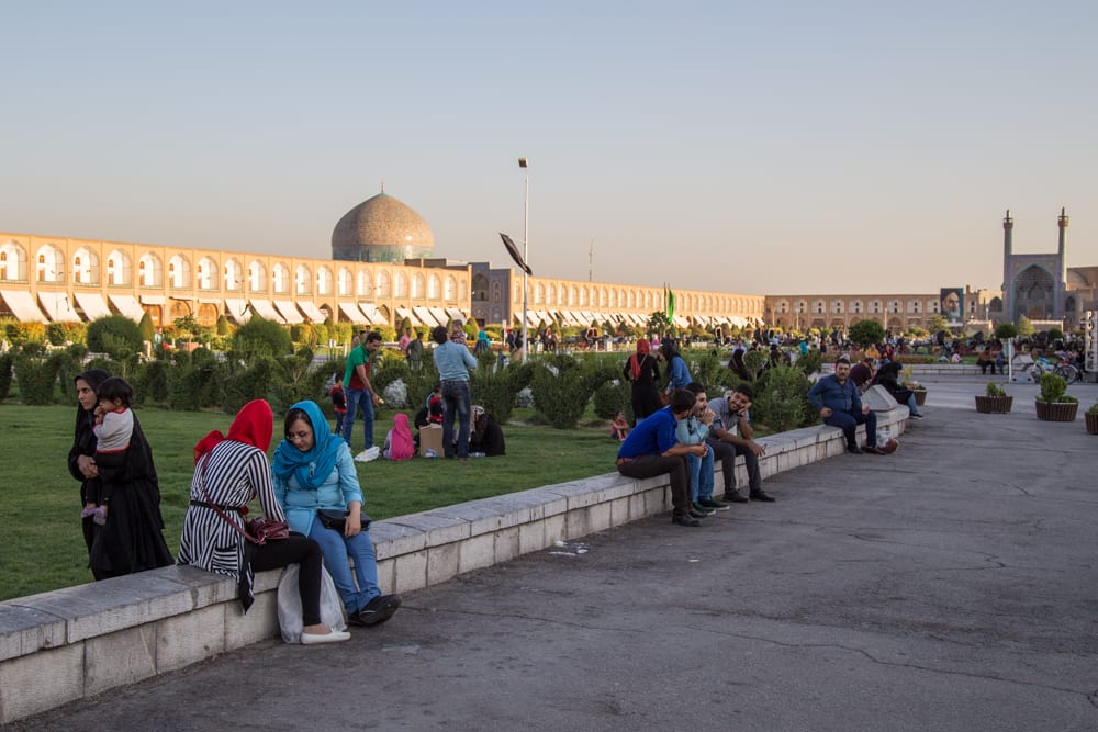 Plaza Naqsh-e Jahan al atardecer